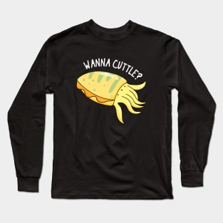 Let's Cuttle Cute Cuttlefish Pun Long Sleeve T-Shirt